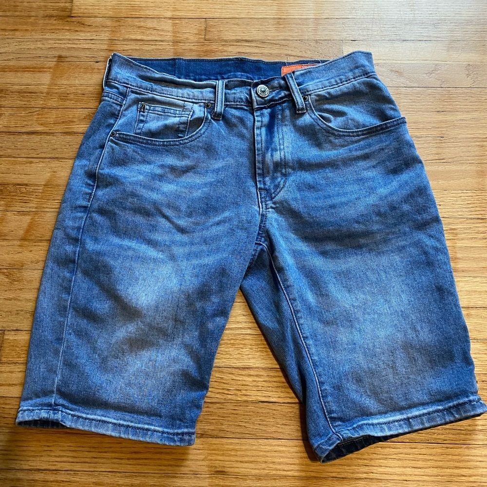 Genes Shop Denim Bermuda Shorts Mens 28 Premium Apparel Greenwich Slim Fit
